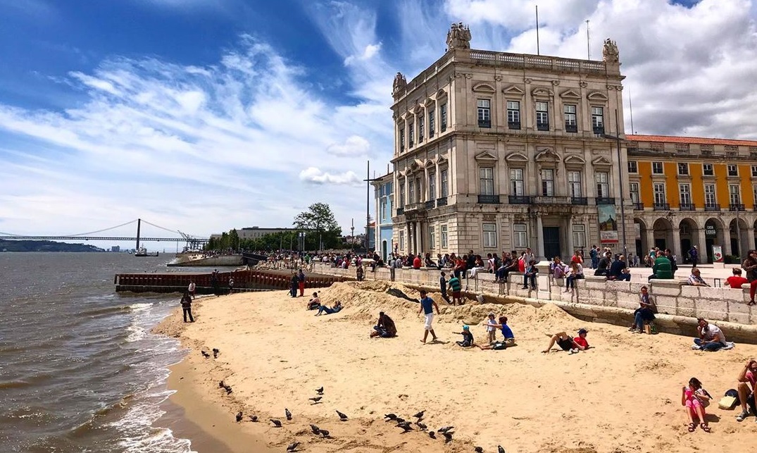Lisbon is the only capital of europe that has a beach