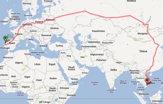 The longest train journey in the world starts in Portugal