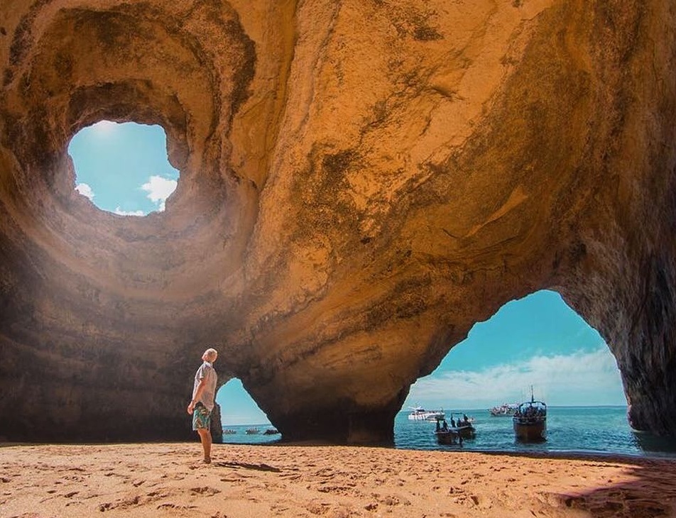 There is a secret cave Algar de Benagil in the Algarve that is a true paradise